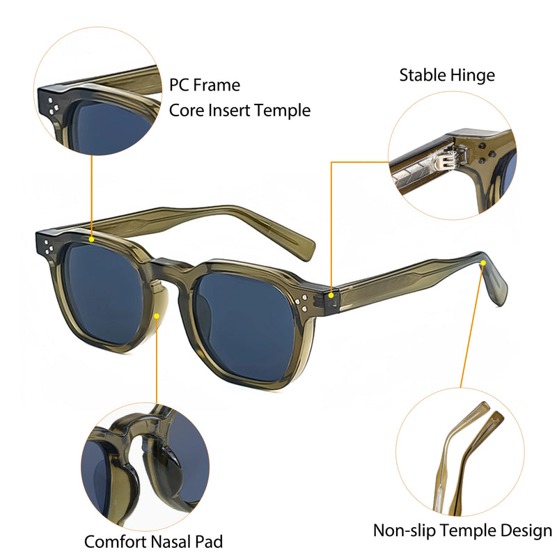 Lunettes carrées unisexes — image 6