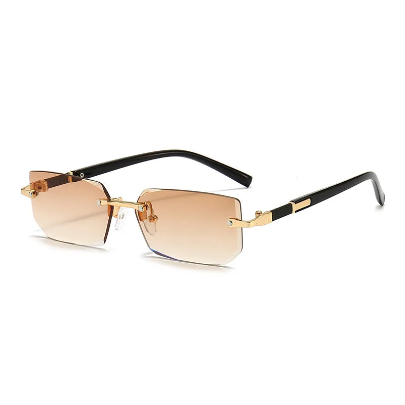 Rimless square glasses