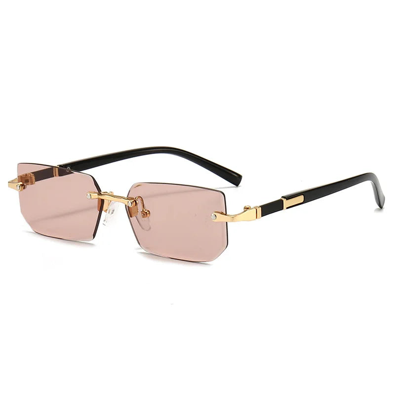 Rimless square glasses