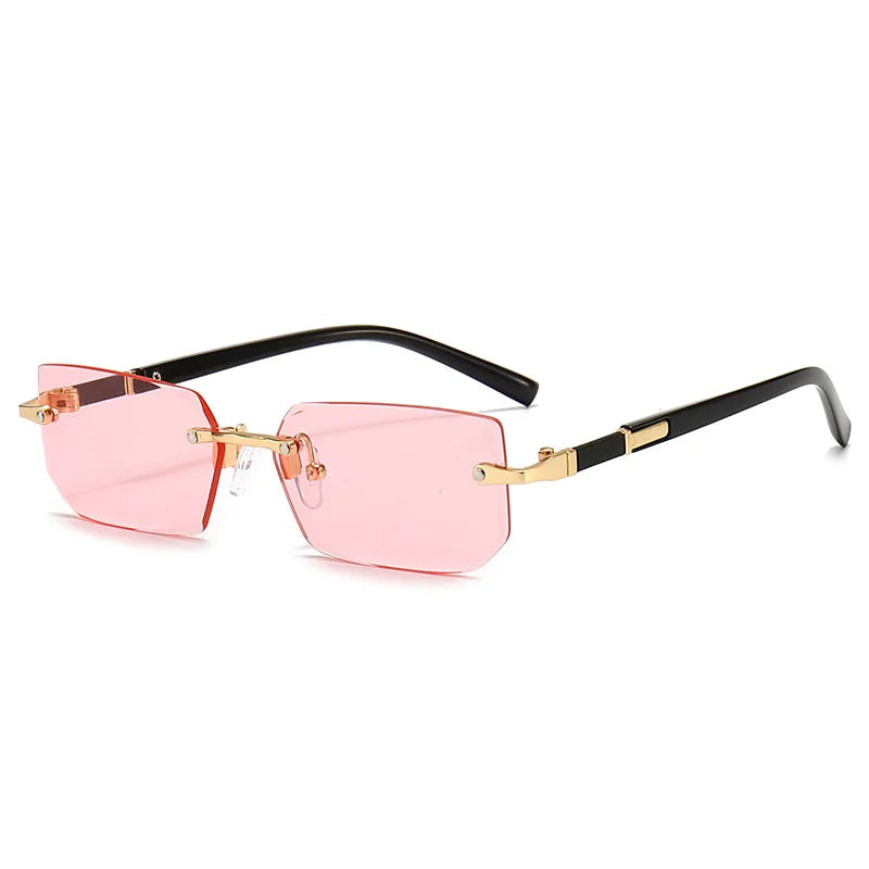 Rimless square glasses