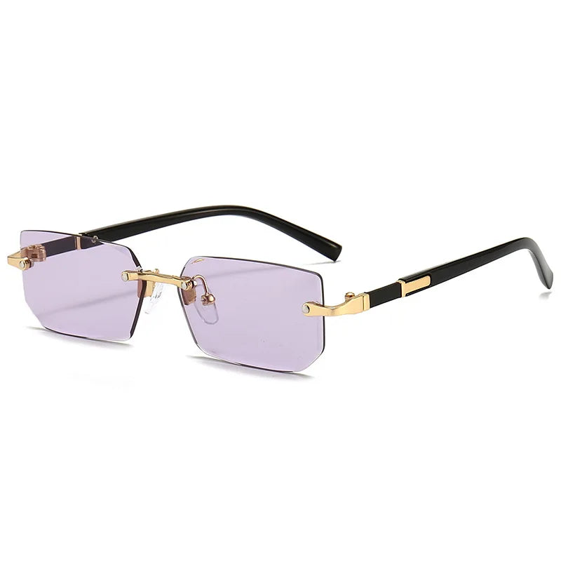 Rimless square glasses